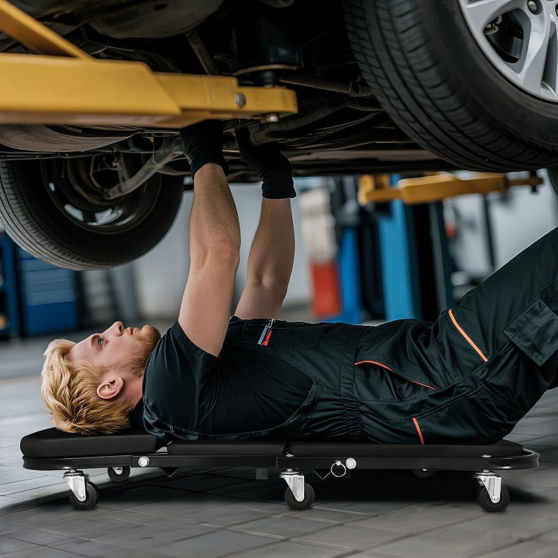 36-inch Folding Car Repair Bed - Garage Creeper Roller ulasan dan harga