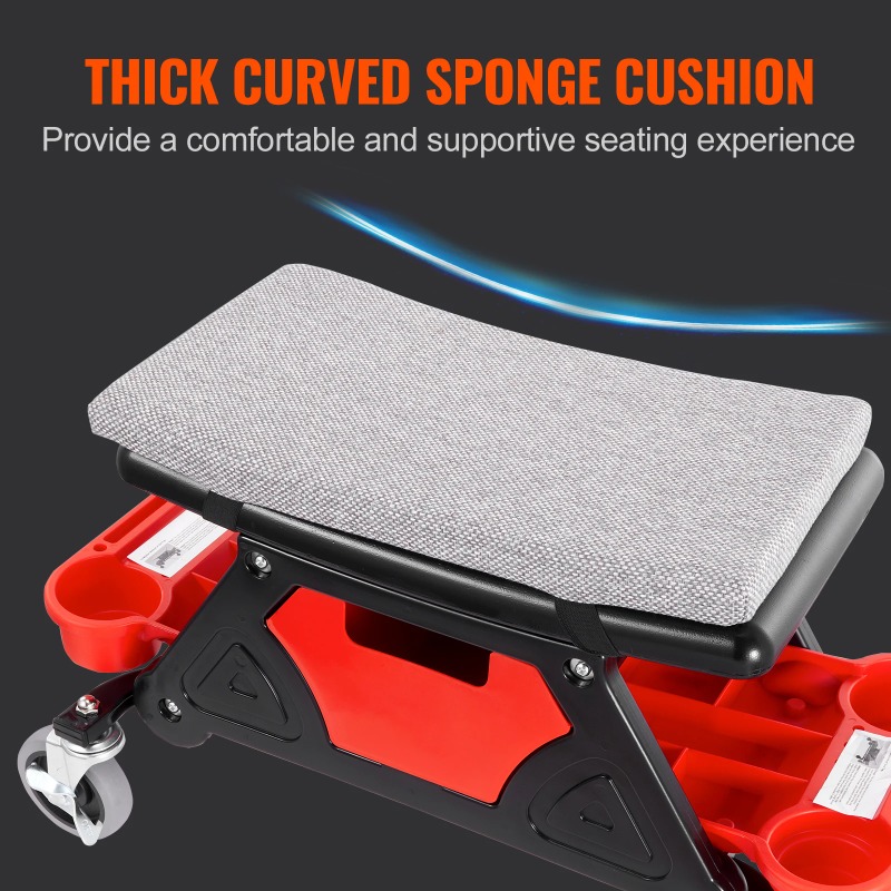 Rolling Mechanic Seat 300 LBS  - Garage Creeper Roller ulasan dan harga